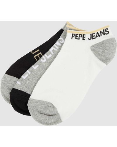 Pepe Jeans Sneakersokken Met Stretch In Een Set Van 3 Paar - Zwart