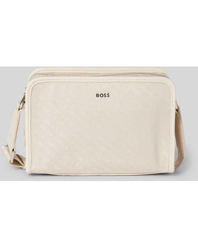 BOSS Crossbody Bag mit Label-Detail Modell 'Sandy' - Natur