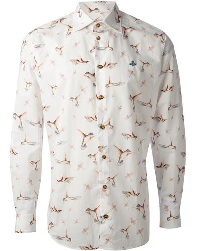 Vivienne Westwood Hummingbird Print Shirt - White