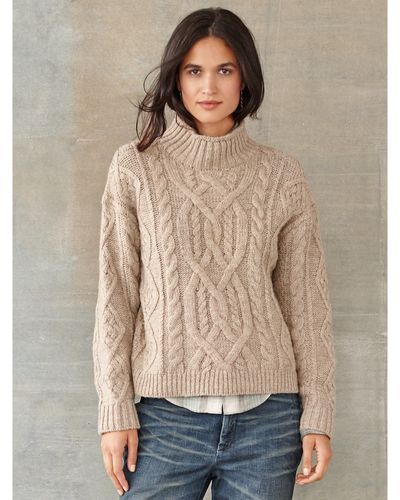 RRL Tessa Cable-knit Wool Sweater - Natural