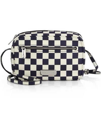 Marc by Marc Jacobs - Black White & Blue Printed Nylon Crossbody Bag –  Current Boutique