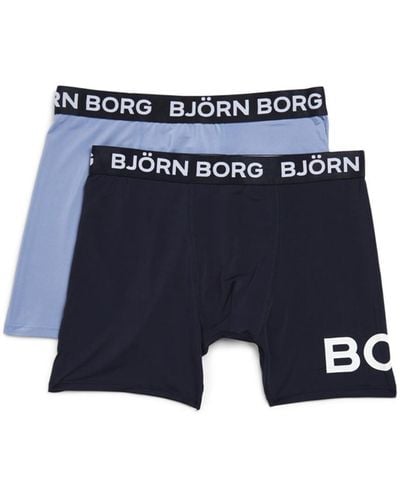 Björn Borg Men's Performance Boxer 2p - Blue
