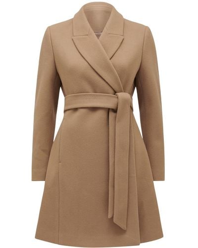 Forever New Women's Jenny Fit And Flare Coat - Natural