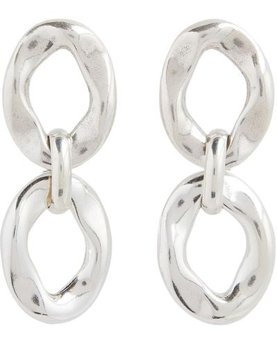 Uno De 50 Women's Groovy Earrings - White