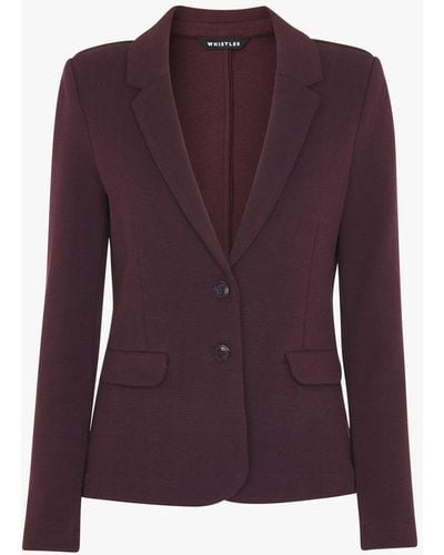 Whistles Women's Slim Jersey Jacket - Purple