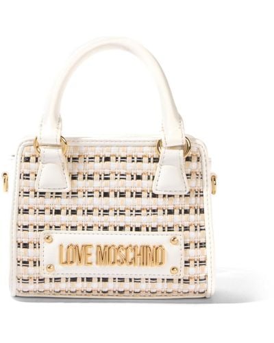 Love Moschino Women's Mademoiselle Tweed Mini Bag - White