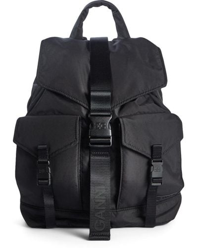Ganni Women's Recycled Tech Medium Backpack - Black