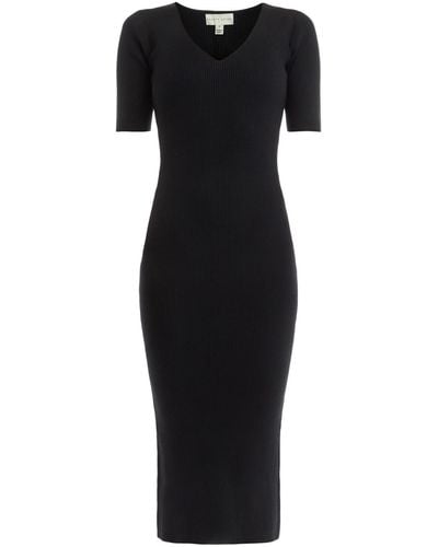 Pretty Lavish Women's Lara Ribbed Midi Dress - Black