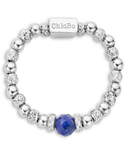 ChloBo Women's Sparkle Sodalite Ring Medium - Blue