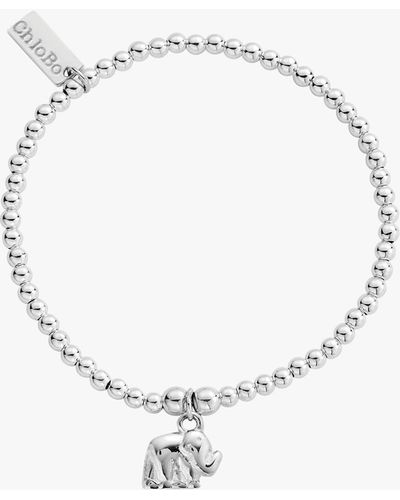 ChloBo Women's Elephant Charm Bracelet - Metallic