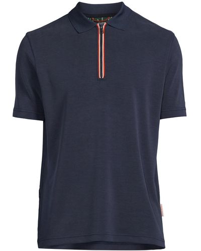 SealSkinz Men's Shipdam Zip Polo T Shirt - Blue