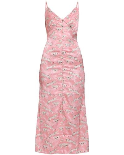 Never Fully Dressed Women's Pastel Lively Leopard Dress - Pink