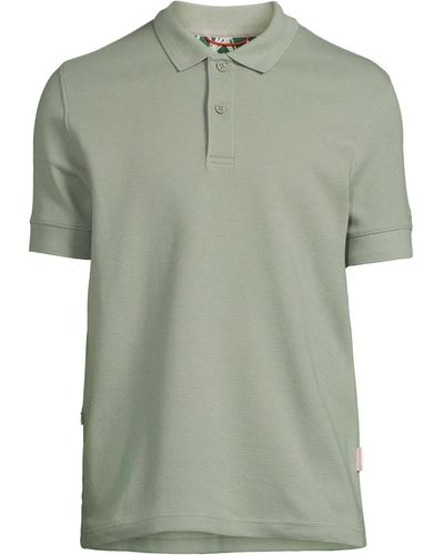 SealSkinz Men's Felthorpe Short Sleeve Waffle Polo T Shirt - Green