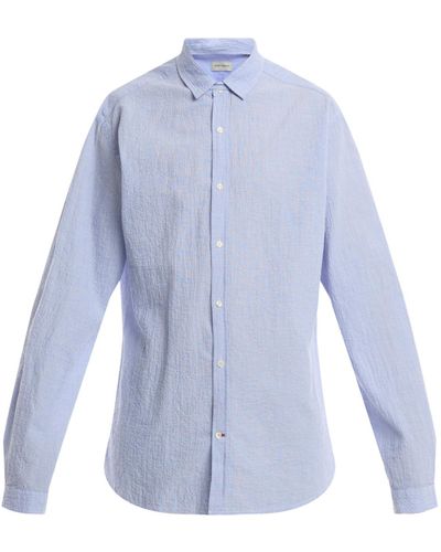 Oliver Spencer Men's Clirkenwell Tab Shirt - Blue