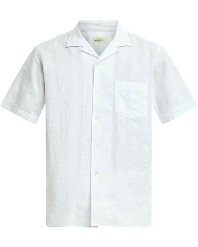 Hartford Men's Dobby Short Sleeve Shirt-palm - White