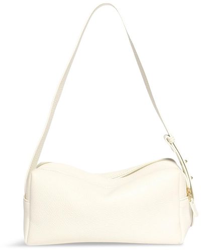 Elleme Women's Trousse Shoulder Pebbled Leather - White