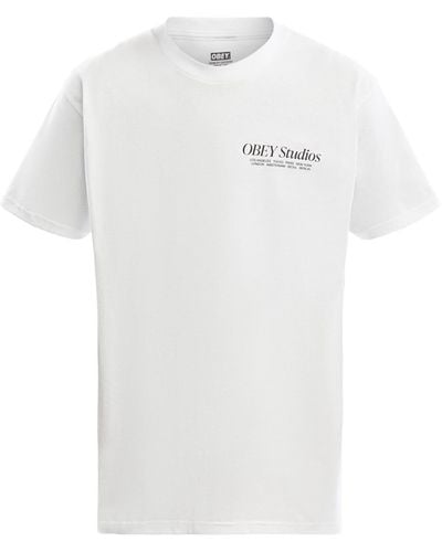 Obey Men's Visual Food For Your Mind Classic T-shirt - White
