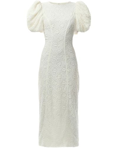 ROTATE BIRGER CHRISTENSEN Women's Lace Midi Fitted Dress - White