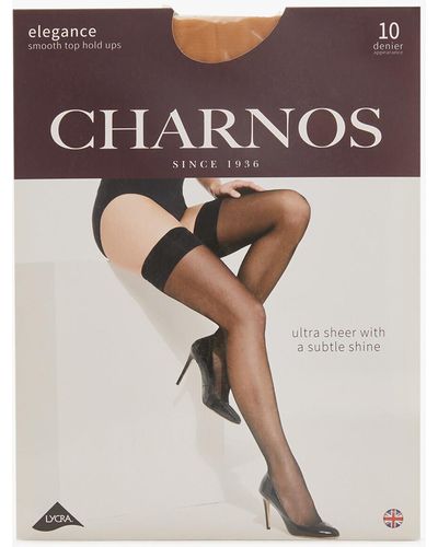 Charnos Women's Elegance Ultra Sheer Hold Ups - White
