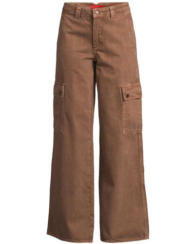MAX&Co. Women's Lume Cargo Trousers - Brown