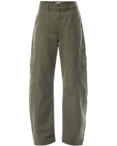 Citizens of Humanity Women's Marcelle Low Slung Easy Cargo Trousers - Green