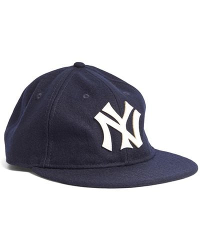 KTZ Men's New York Yankees Heritage Series Navy Retro Crown 9fifty Strapback Cap - Blue