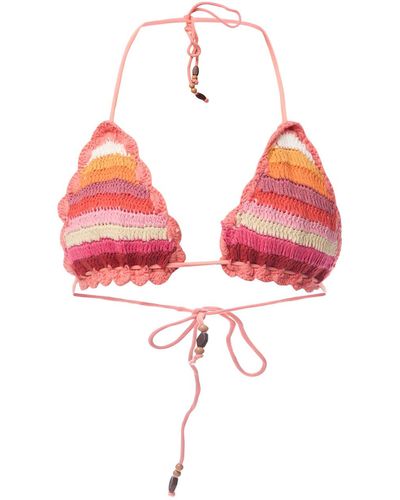 It's Now Cool Women's Crochet Tri Top - Pink