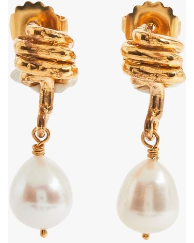 Alighieri Women's The Celestial Raindrop Pearl Earrings - Metallic