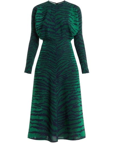 Victoria Beckham Women's Dolman Midi Dress - Green