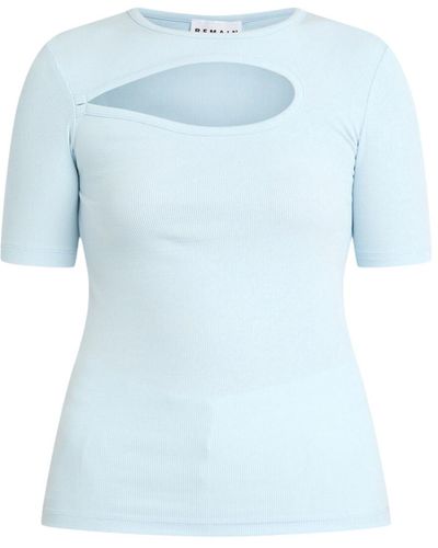 REMAIN Birger Christensen Women's Jersey Short Sleeve T-shirt - Blue