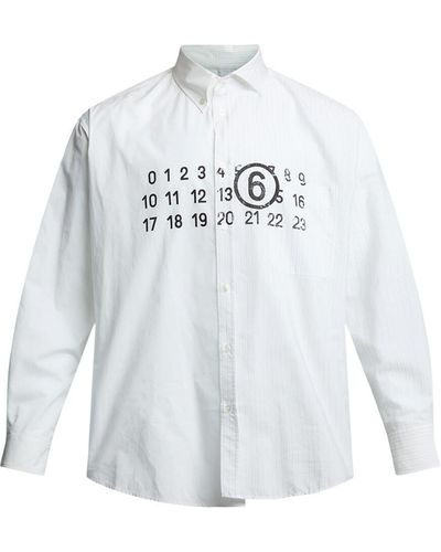 MM6 by Maison Martin Margiela Men's Numbers Mismatch Shirt - White