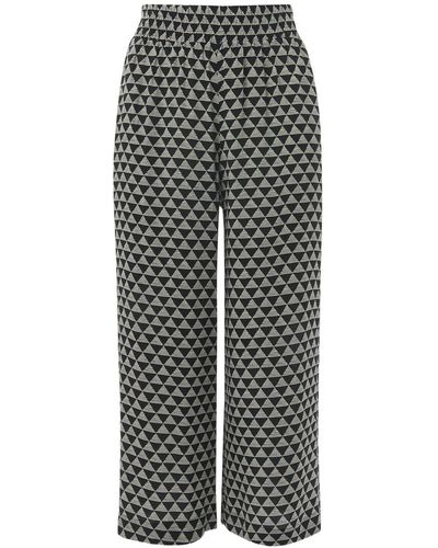 Whistles Women's Triangle Checkerboard Trouser - Grey