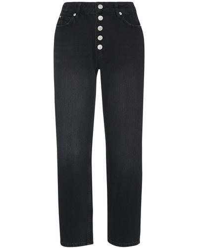 Whistles Women's Authentic Hollie Button Jeans - Black