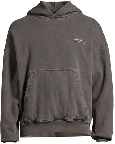 Summit Men's Heavyweight Garment Dye Logo Hoodie - Grey