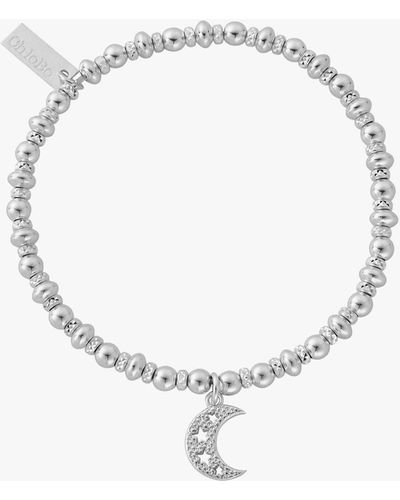 ChloBo Women's Didi Sparkle Starry Moon Bracelet - Metallic