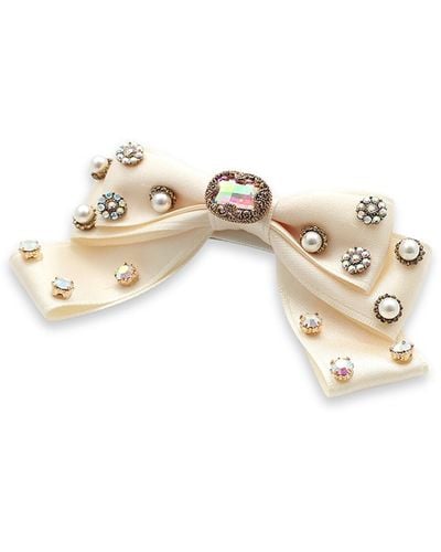 PARKSIDE LONDON Women's Jewel And Pearls Bow - Metallic
