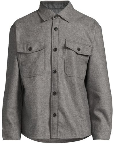 GANT Men's Wool Blend Overshirt - Grey