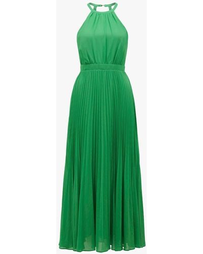 Forever New Women's Gwenyth Pleated Halter Maxi Dress - Green