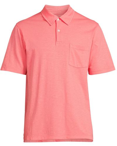 Hartford Men's Slub Jersey Polo T-shirt - Pink