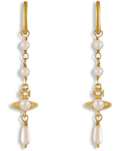 Vivienne Westwood Women's Emiliana Pearl Earrings - White