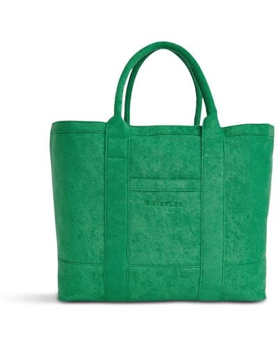 Whistles Women's Penny Oversized Towelling Tote - Green