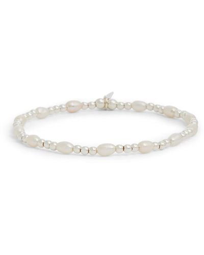 ChloBo Women's Cute Charm Pearl Bracelet - White