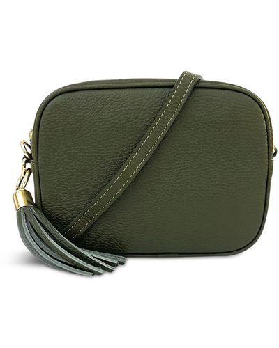 Apatchy London Women's Olive Leather Crossbody Bag - Green
