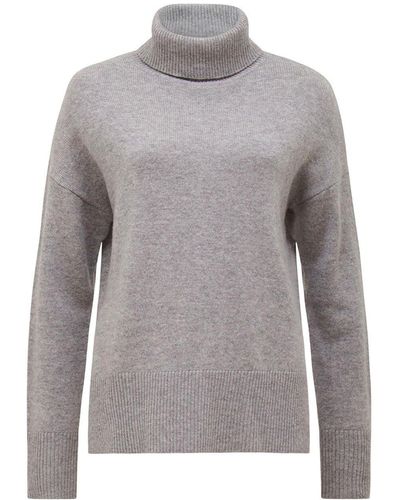 Forever New Women's Mia Relaxed Roll Neck Knit Jumper - Grey