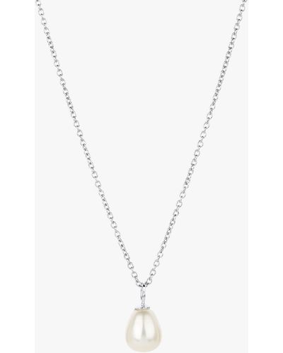 Claudia Bradby Women's Favourite Pearl Drop Necklace - White
