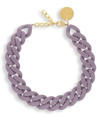 Vanessa Baroni Women's Flat Chain Necklace - Pink