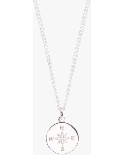 Tilly Sveaas Women's Large Compass Necklace - White