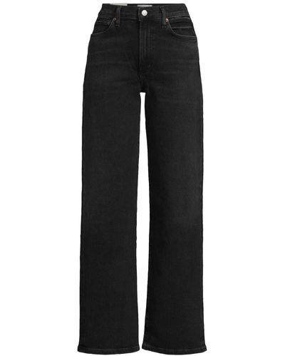 Agolde Women's Harper Straight Mid Rise Jeans - Black