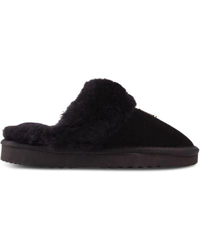 Holland Cooper Women's Shearling Slippers - Black