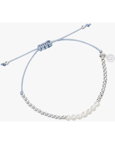 Claudia Bradby Women's Abacus White Pearl Friendship Bracelet